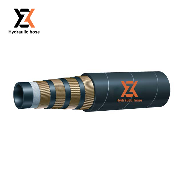 SS04 Ultra-Flexible High Pressure Hydraulic Hose - 4 Spiral Steel Wire Reinforced for Extreme Flexibility And High Pulse Resistance